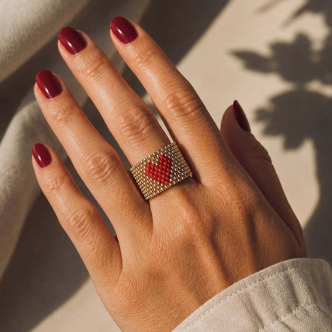 HERZ Ring / rotes Herz